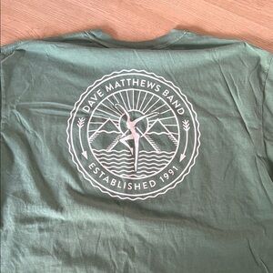 Dave Matthew’s band  Green Pocket Tee for Men XL